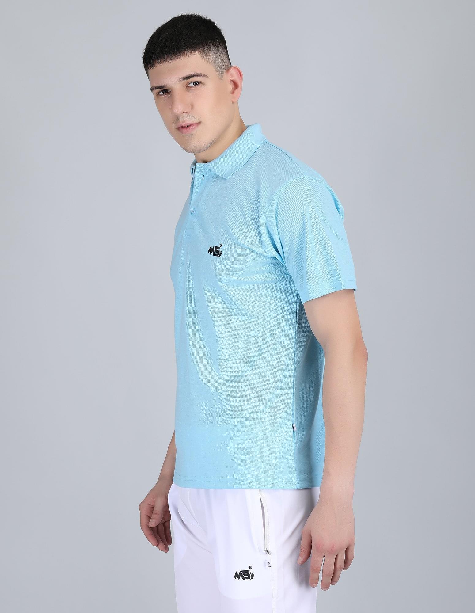 Men's Polo T-Shirt– Sky Blue | Sports MS - Image 2