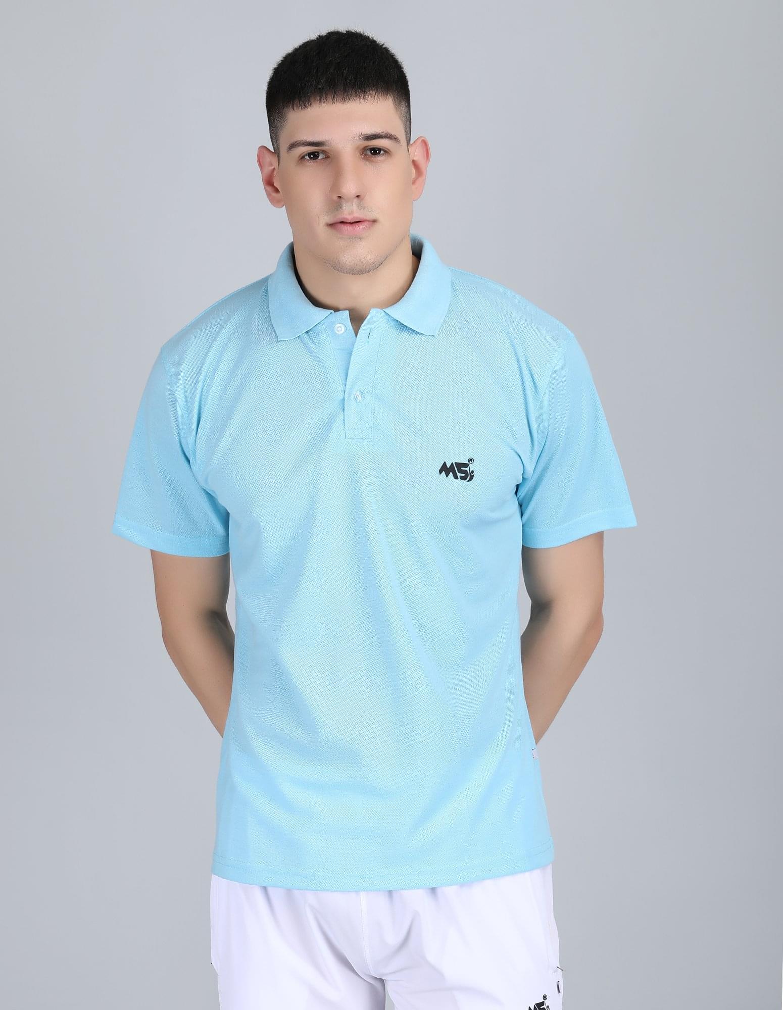 Men's Polo T-Shirt– Sky Blue | Sports MS - Image 4