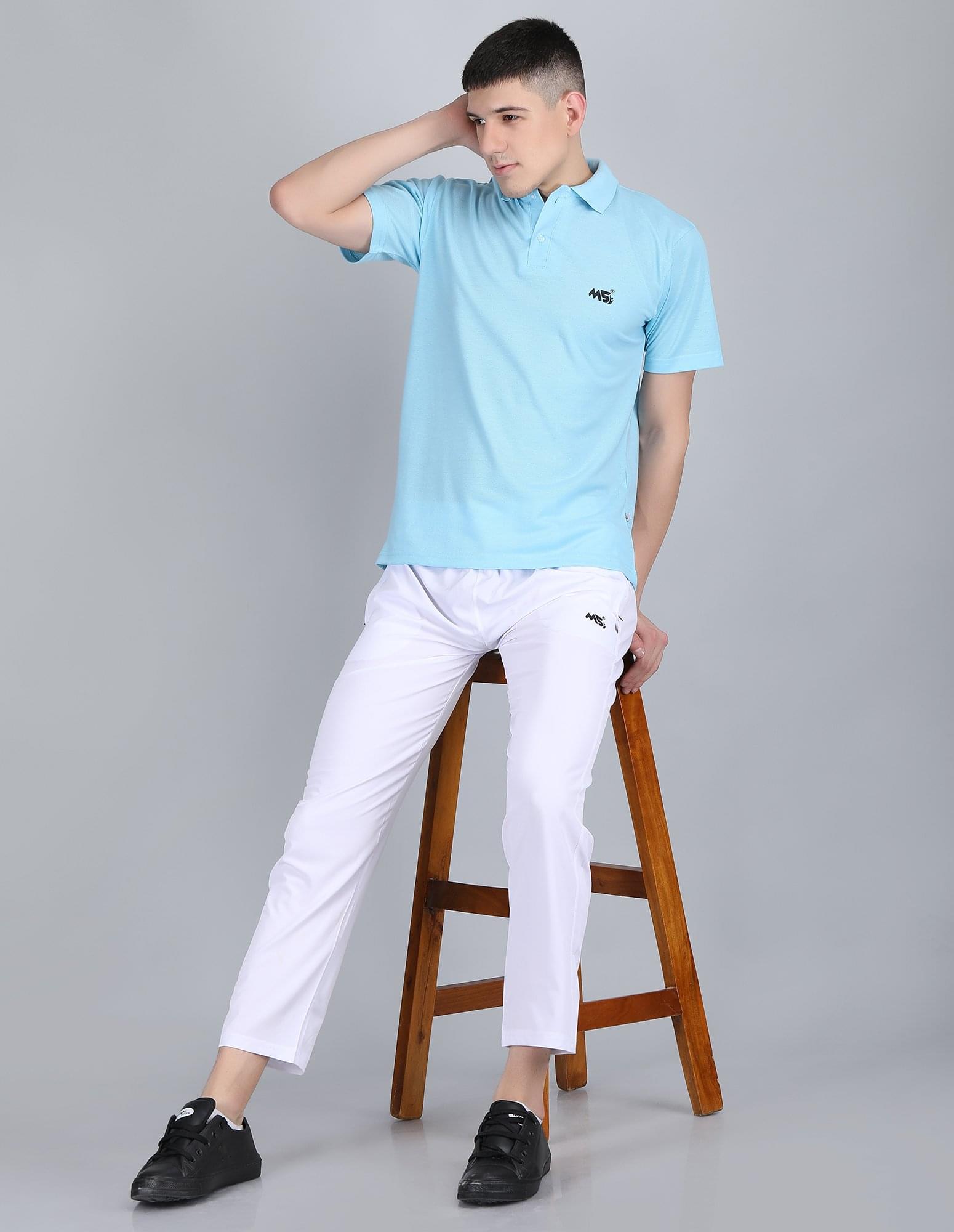 Men's Polo T-Shirt– Sky Blue | Sports MS - Image 6
