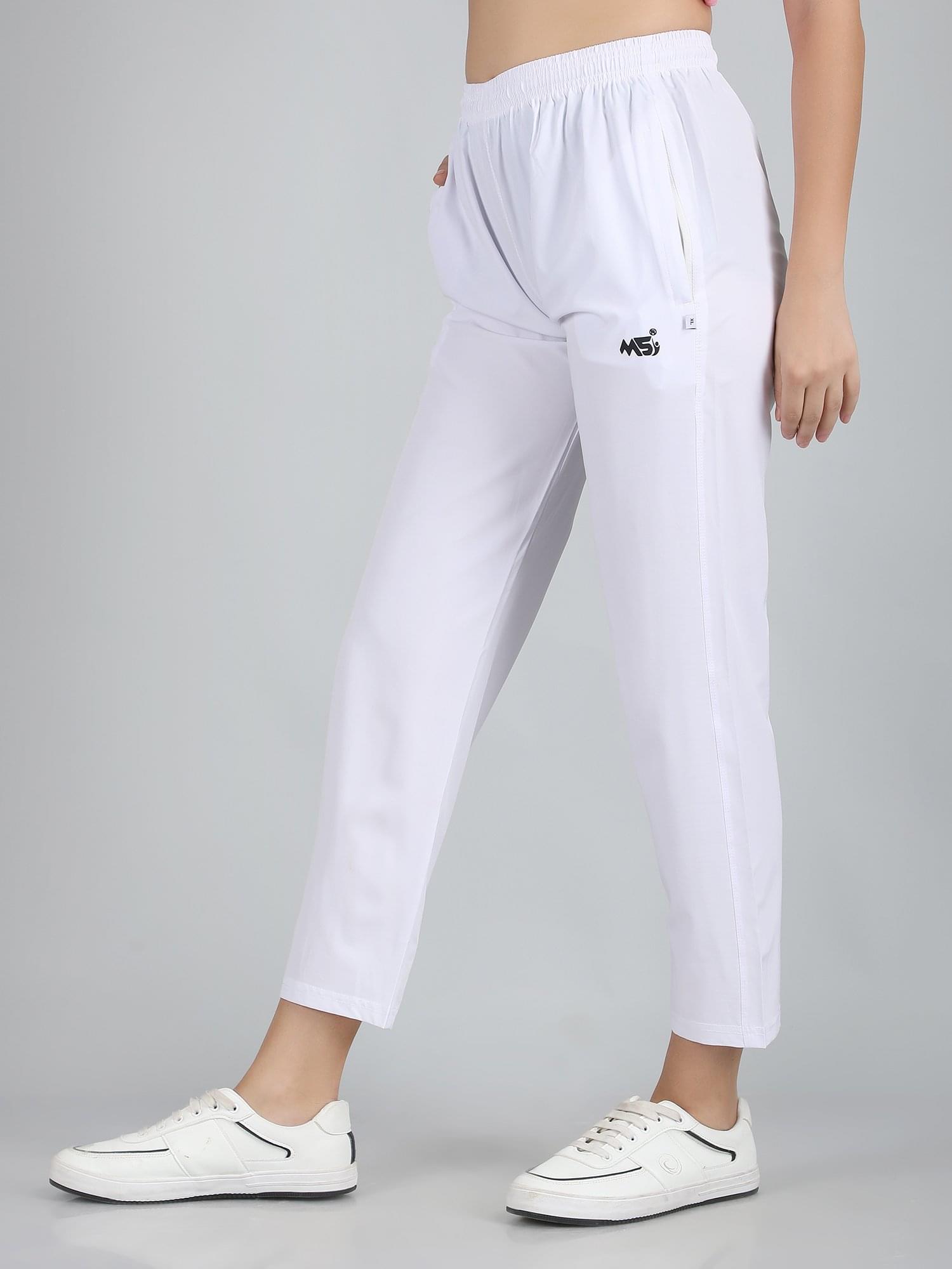 Sports MS Women's Athletic Track Pants-White - Image 2